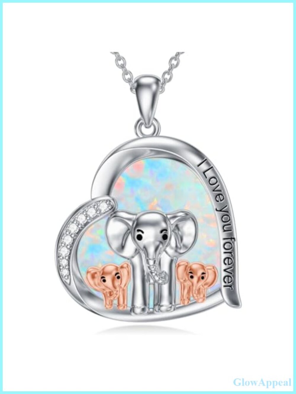 925 Sterling Silver Mom Elephant Pendant Necklace 1-5 Cubs Mothers Day Gift